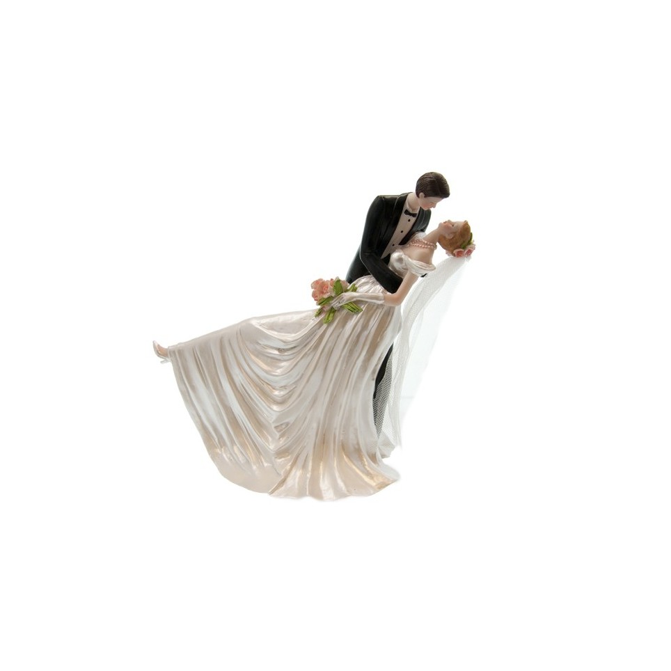 Originale figurine de mariés dansant le tango