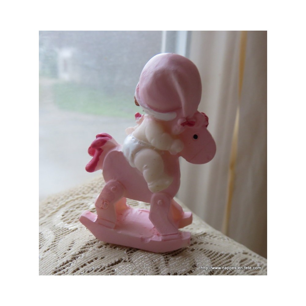 Figurine Casse-Noisette Cheval à Bascule Verte - Décoration Noël, 14 Cm, Pour Sapin Et Table