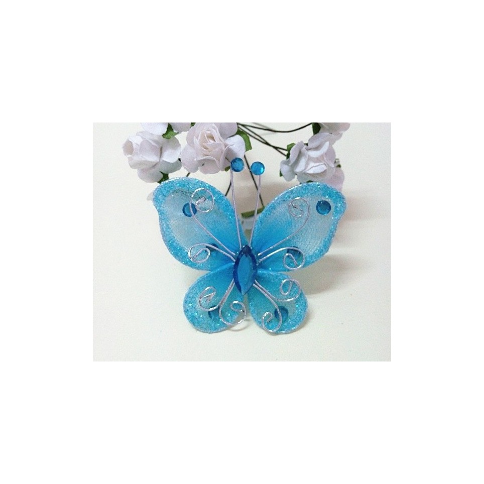 papillon bleu pour déco de table