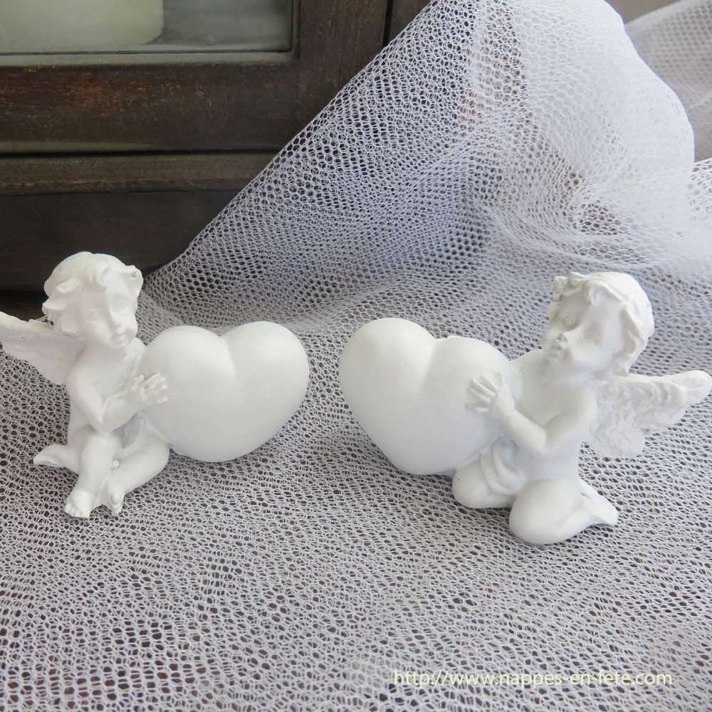 Logbuch-Verlag Lot De 4 Figurines D'ange Gardien De Noël - Ange Gardien - Ensemble De Décoration - 11,5 Cm - Blanc Et Doré