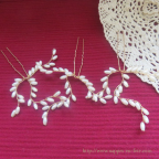 Accessoire mariage, pic avec perles fleurs pour coiffure mariée ou demoiselle d'honneur