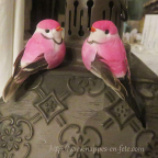 oiseaux artificiels rose