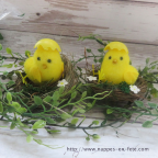 poussin décoration de pâques, poussin dans nid