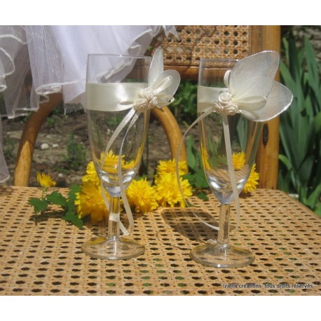 Set De 2 Couvre-Verles Mariés - Motif Mari Et Femme - Décoration De Table Élégante Pour Mariage