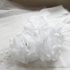 Camélia blanc, jolie fleur artificielle en soie