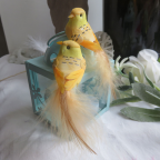couple d'oiseaux artificiels modèle lily , couleur au choix