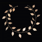 headband de mariée, guirlande de feuilles argentées, bijou de tête